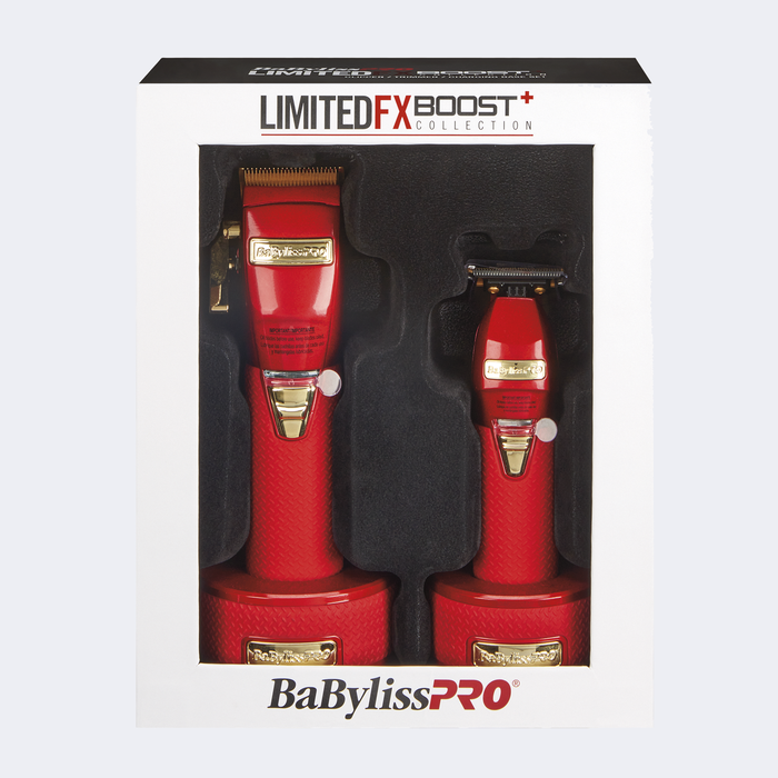BaBylissPRO® LimitedFX Boost+ Collection with Clipper, Trimmer & Charging Base Set - Red, , hi-res image number 0