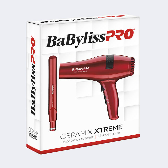 BaBylissPRO® CERAMIX XTREME® 1" Straightening Iron & Professional Dryer Prepack, , hi-res image number 0