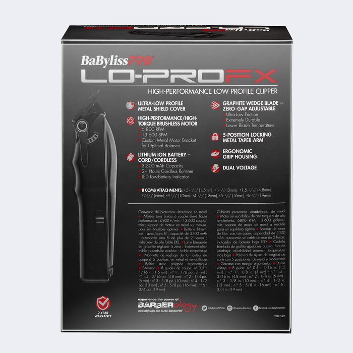 BaBylissPRO® LoPROFX High Performance Low Profile Clipper, , hi-res image number 5