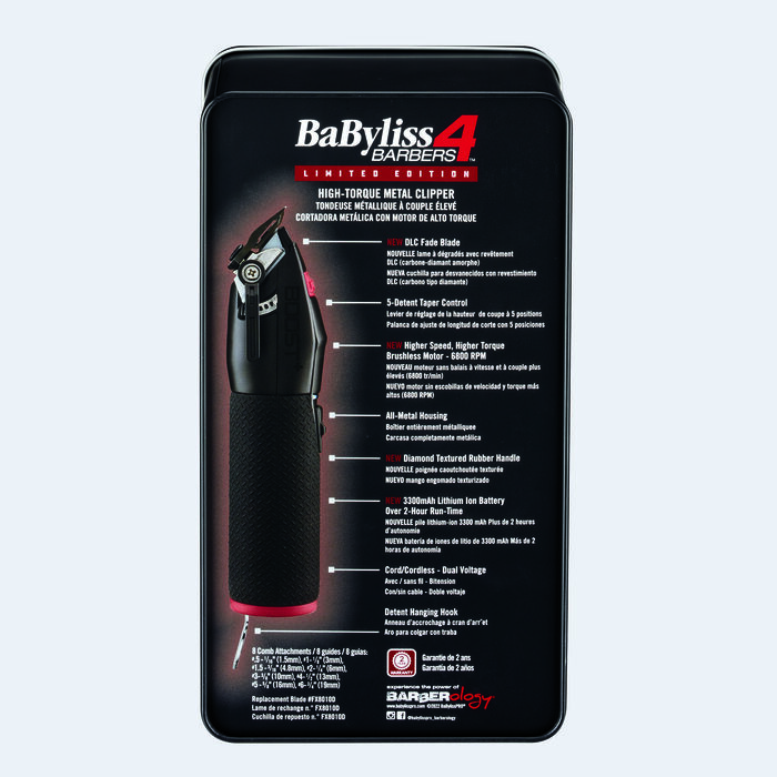 Cortadora de cabello Boost+ de la colección Influencer de BaBylissPRO® (negro)