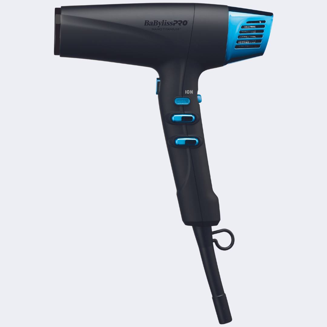 BaBylissPRO Nano Titanium Dual Ionic Hair Dryer Black Blue 225$